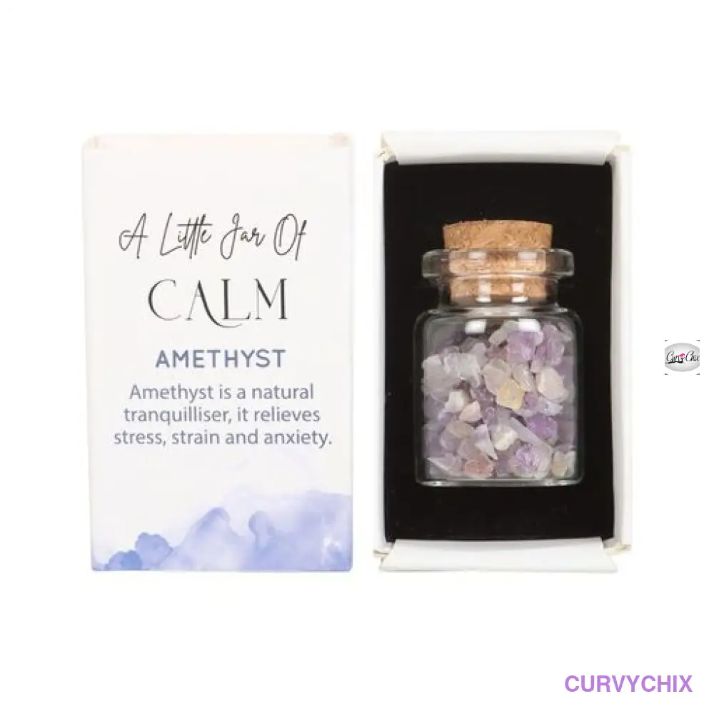 Jar Calm Amethyst Crystal Matchbox