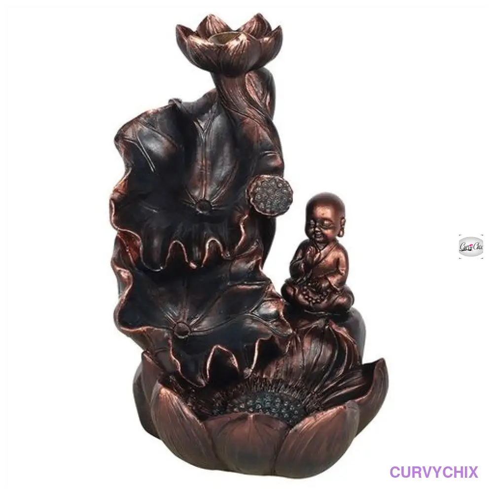 Bronze Effect Buddha Backflow Incense Burner