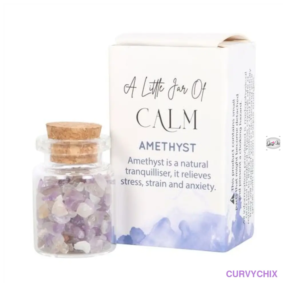 Jar Calm Amethyst Crystal Matchbox