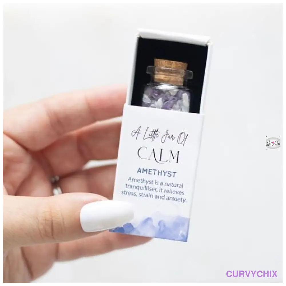 Jar Calm Amethyst Crystal Matchbox