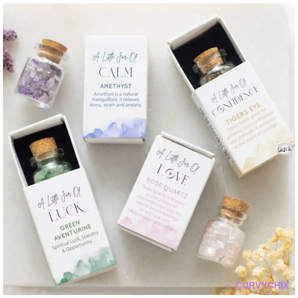 Jar Calm Amethyst Crystal Matchbox