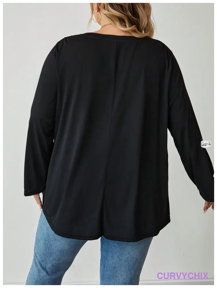 Plus Size Crew Neck Colour block T-Shirt UK SIZES 26-38