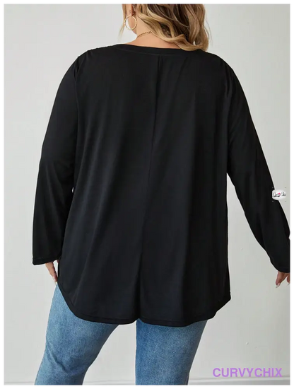 Plus Size Crew Neck Colour block T-Shirt UK SIZES 26-38