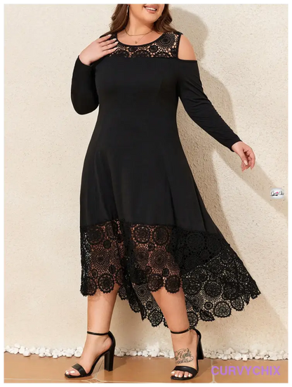 Plus Size Women Sexy New Year Party Ball Gown Ladies Cold