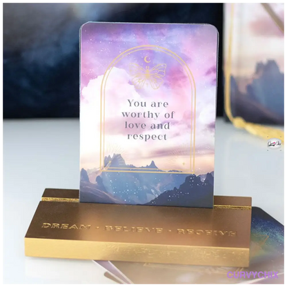 Ethereal Affirmation Cards Wooden Stand