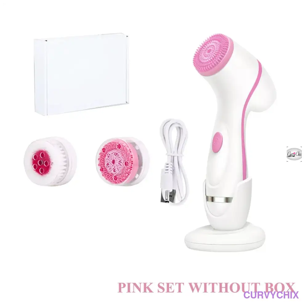 Facial Cleansing Brush Sonic Spin Set - Beauty & Health