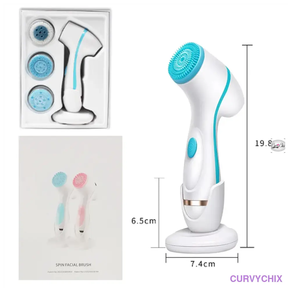 Facial Cleansing Brush Sonic Spin Set - Beauty & Health