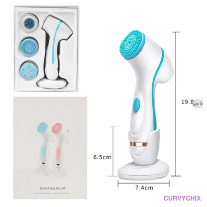 Facial Cleansing Brush Sonic Spin Set - Beauty & Health