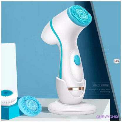 Facial Cleansing Brush Sonic Spin Set - Beauty & Health