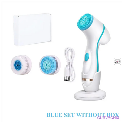 Facial Cleansing Brush Sonic Spin Set - Beauty & Health