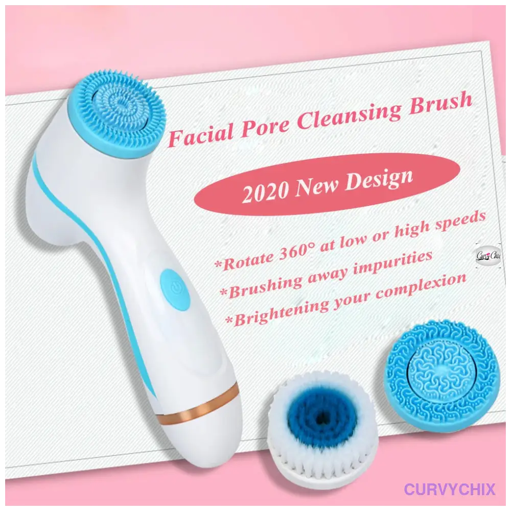 Facial Cleansing Brush Sonic Spin Set - Beauty & Health