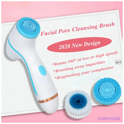 Facial Cleansing Brush Sonic Spin Set - Beauty & Health