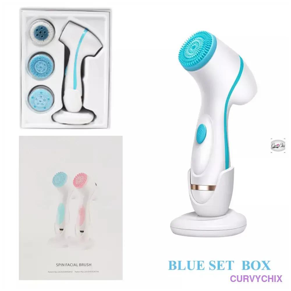 Facial Cleansing Brush Sonic Spin Set - Beauty & Health