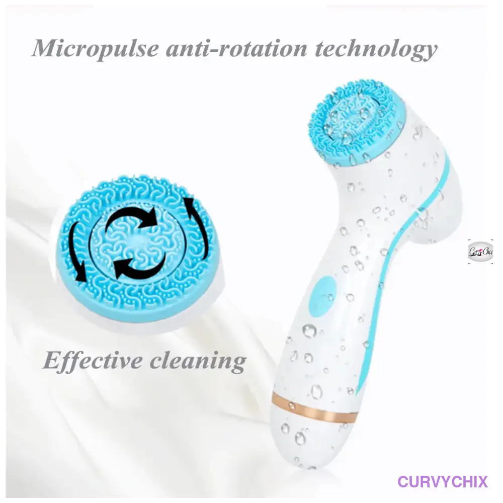 Facial Cleansing Brush Sonic Spin Set - Beauty & Health