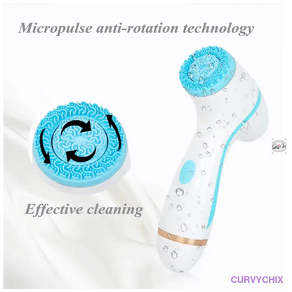 Facial Cleansing Brush Sonic Spin Set - Beauty & Health