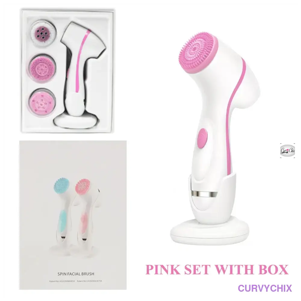 Facial Cleansing Brush Sonic Spin Set - Beauty & Health