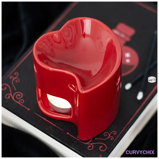 Red Heart Oil Burner Wax Warmer