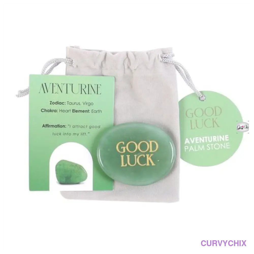 Good Luck Aventurine Crystal Palm Stone