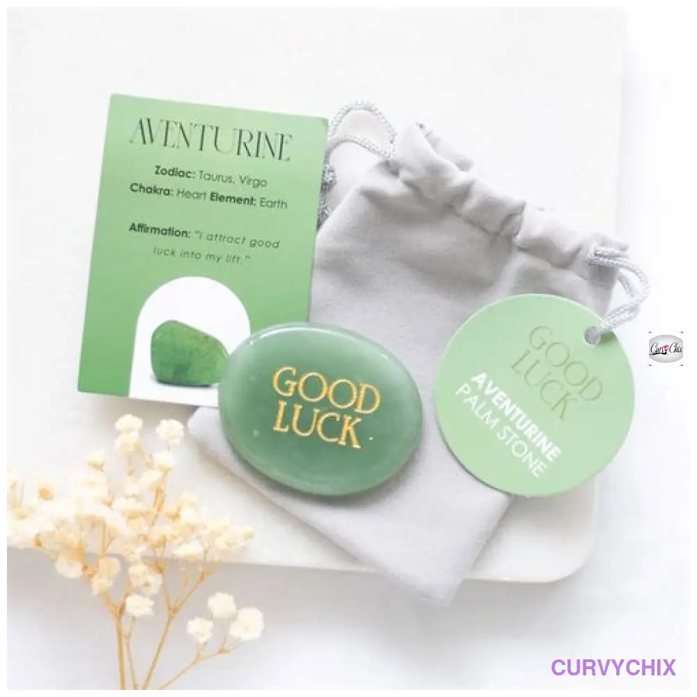 Good Luck Aventurine Crystal Palm Stone