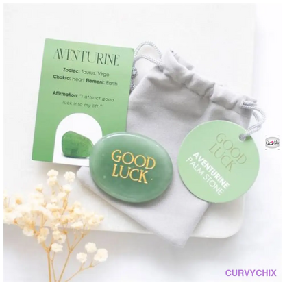Good Luck Aventurine Crystal Palm Stone
