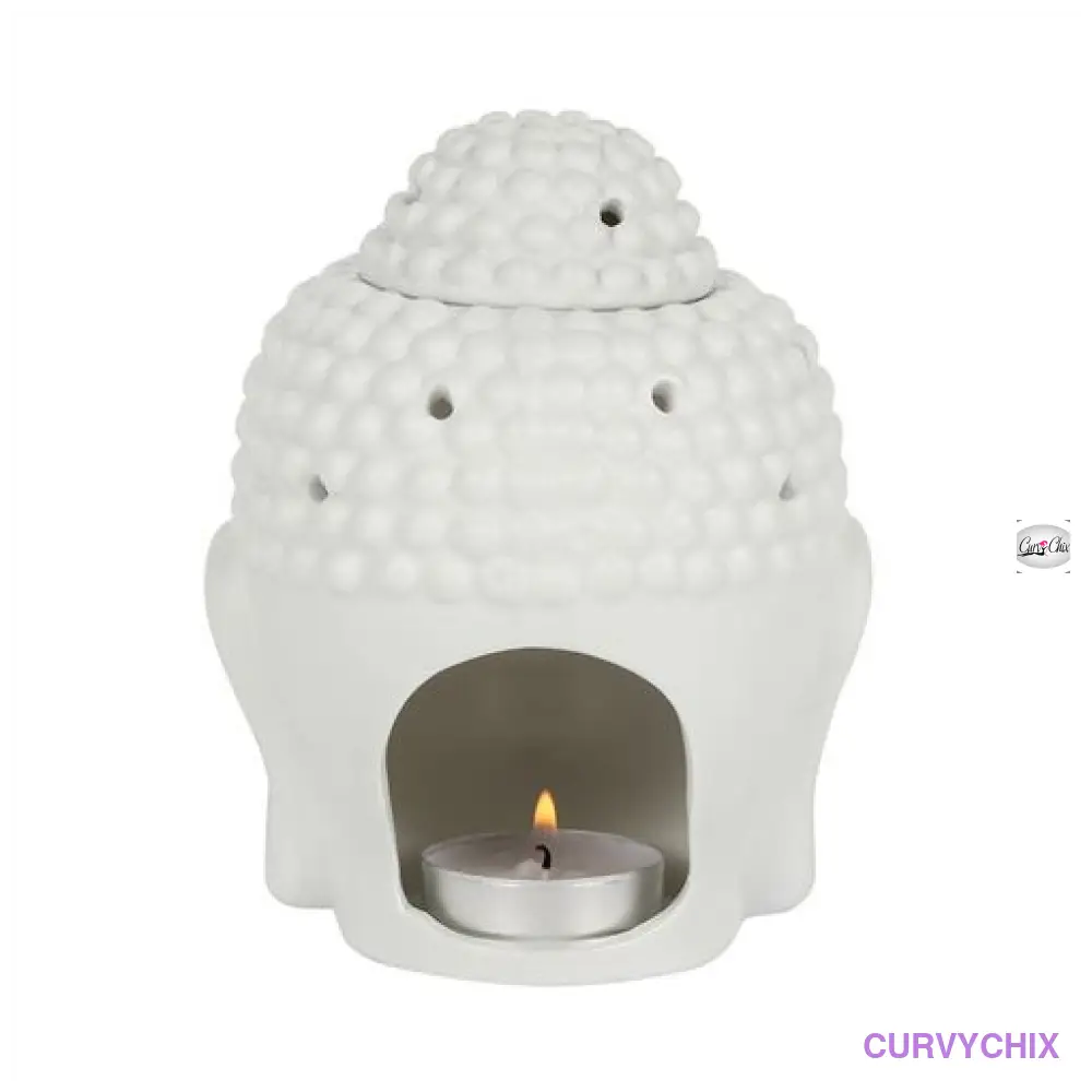 White Buddha Head Oil Burner