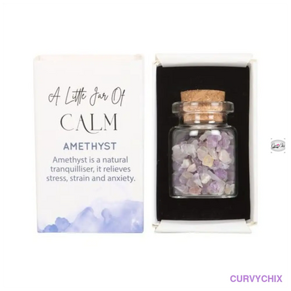 Jar Calm Amethyst Crystal Matchbox