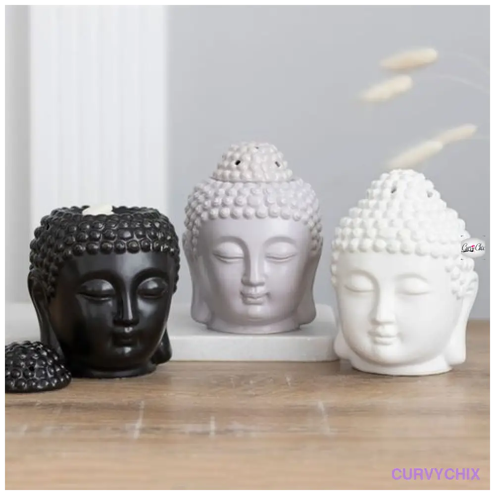 White Buddha Head Oil Burner