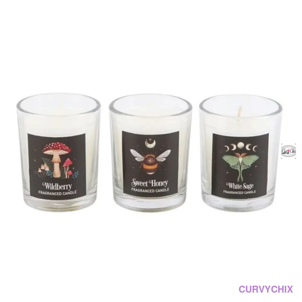 Dark Forest Votive Candle Trio