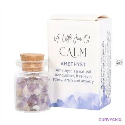 Jar Calm Amethyst Crystal Matchbox