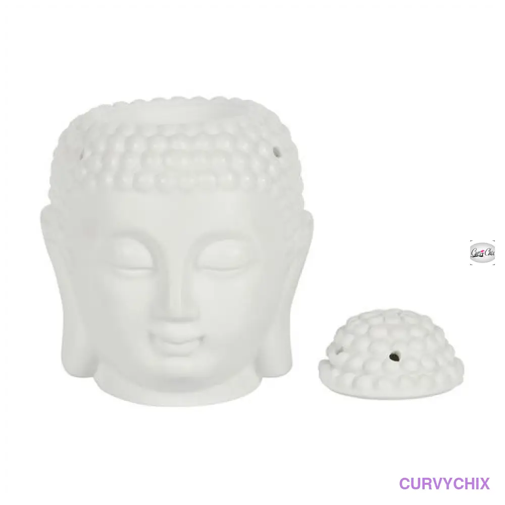 White Buddha Head Oil Burner