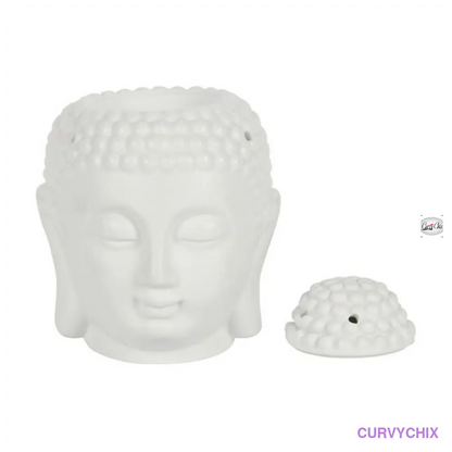 White Buddha Head Oil Burner