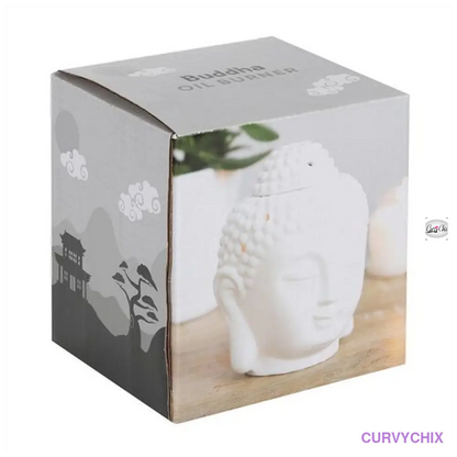 White Buddha Head Oil Burner