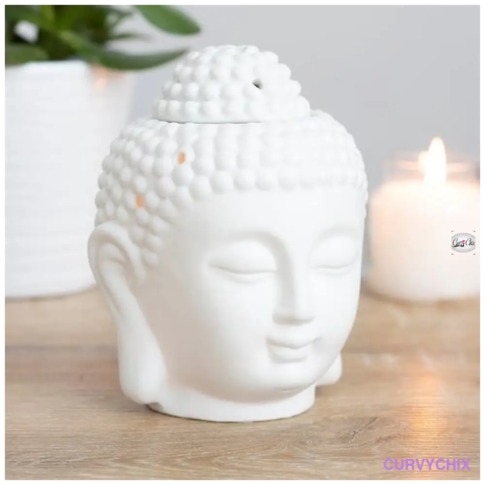 White Buddha Head Oil Burner