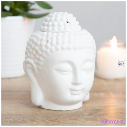 White Buddha Head Oil Burner